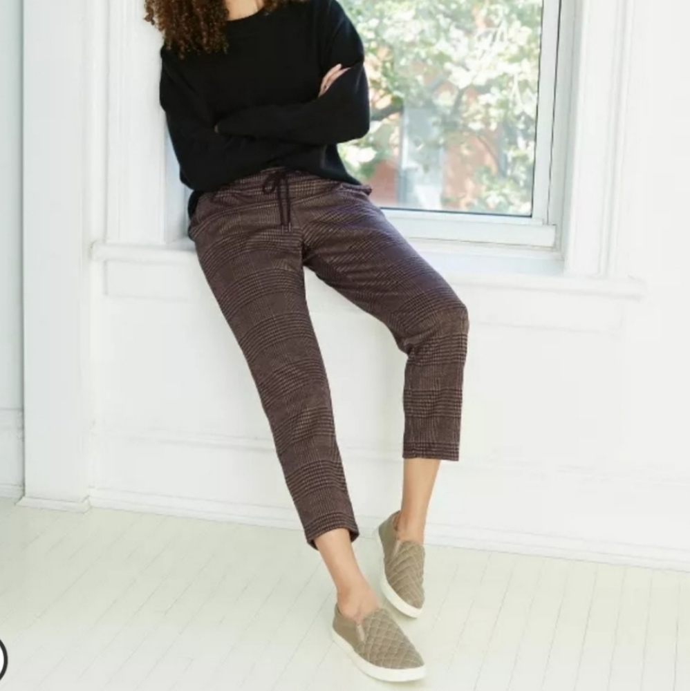 NWT a new day High Rise Plaid Ankle Pants